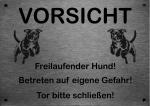 Warnschild Hund Edelstahl: 